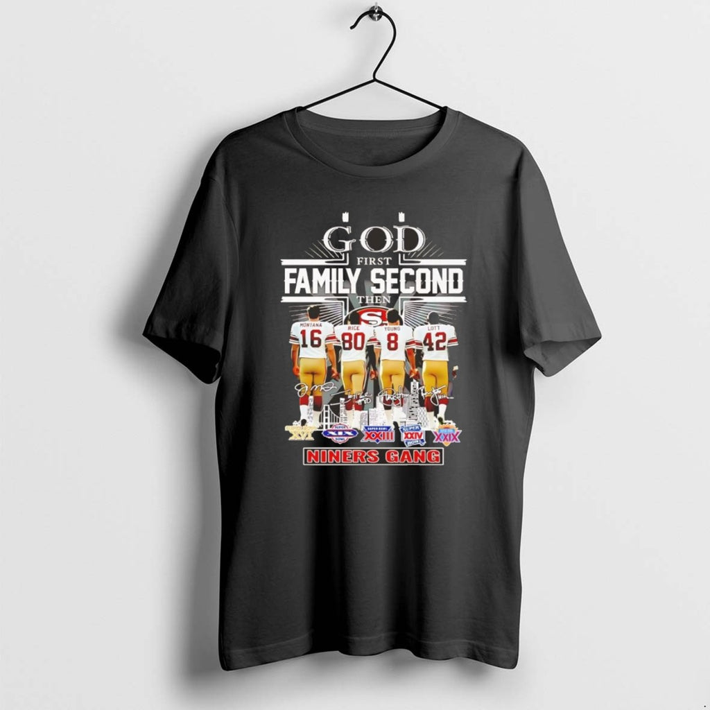 Official God First Family Second Then Niners Gang Players Christmas Chriast