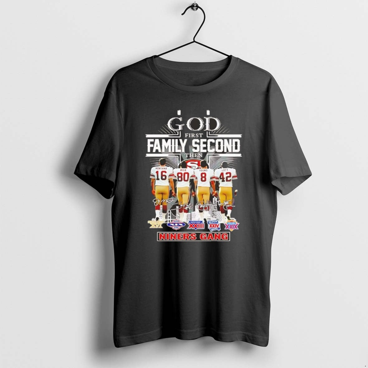 Official God First Family Second Then Niners Gang Players Christmas Chriast