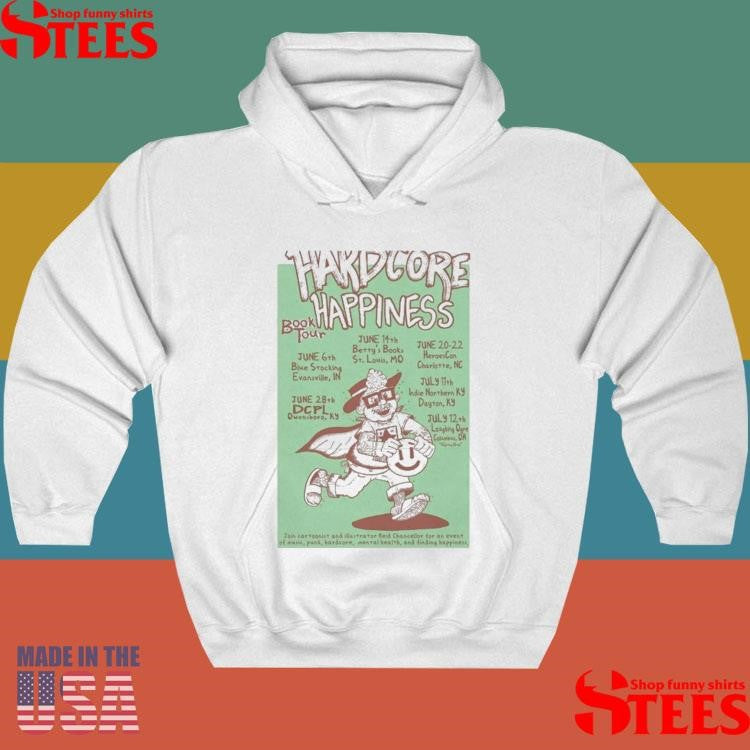 Hardcore Happiness Book Tour June 2025 T-shirt