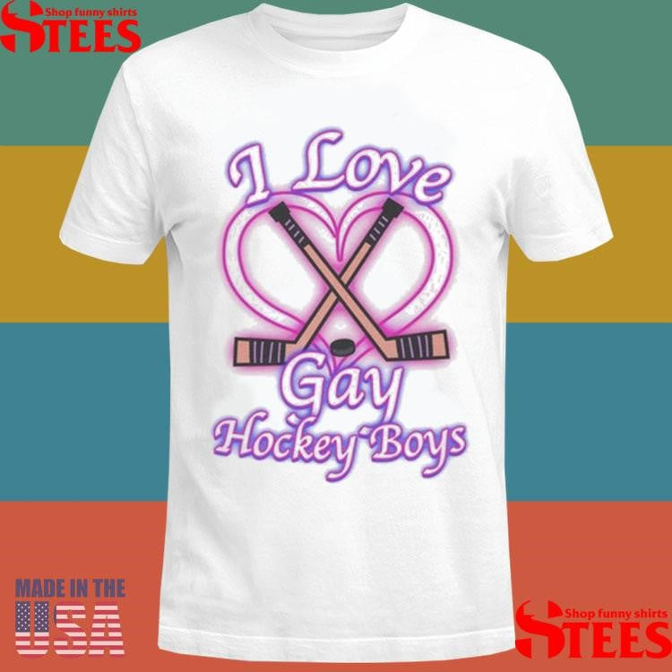 I Love Gay Hockey Boys T-shirt