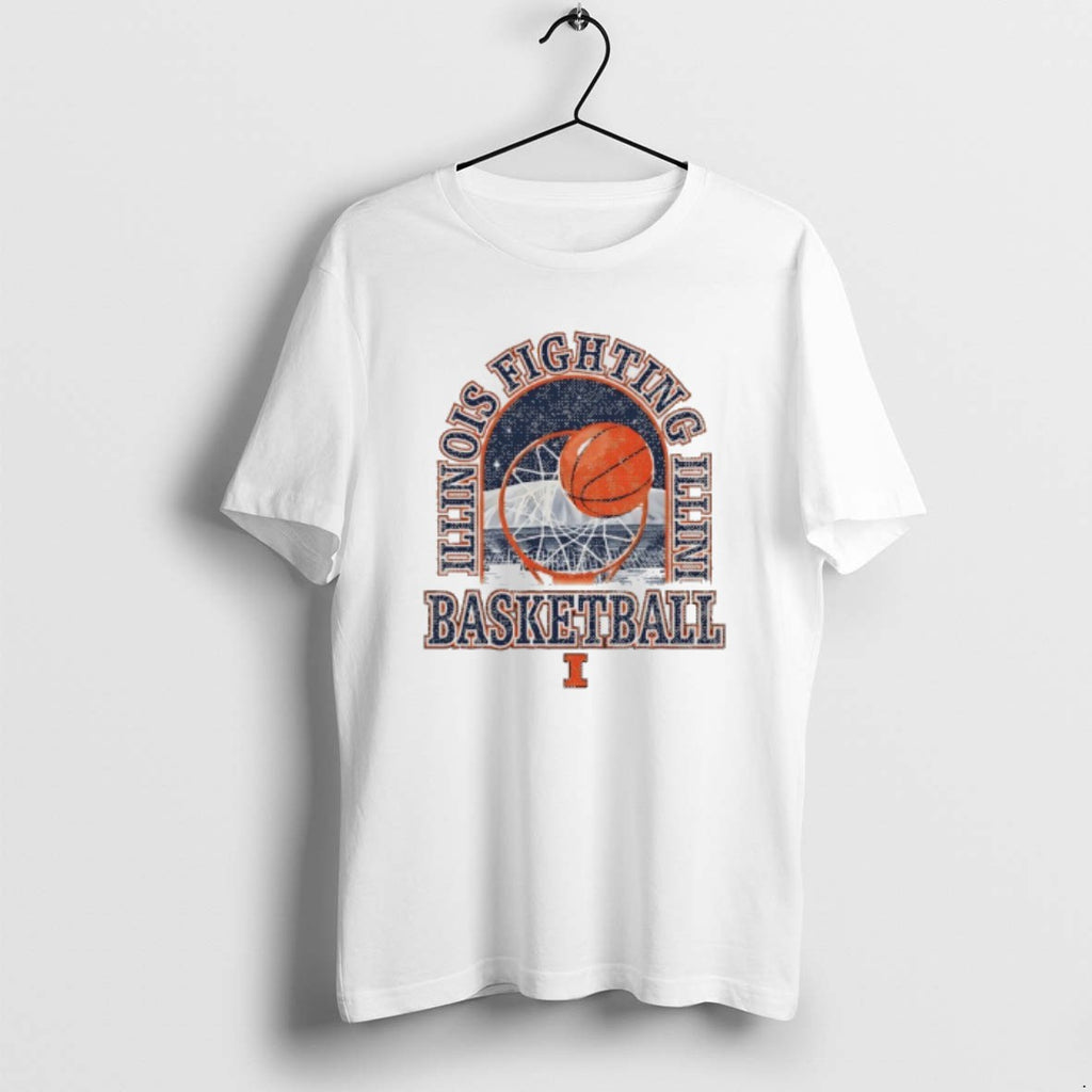 Official Illinois Fighting Illini Basketball Graphic Vintage