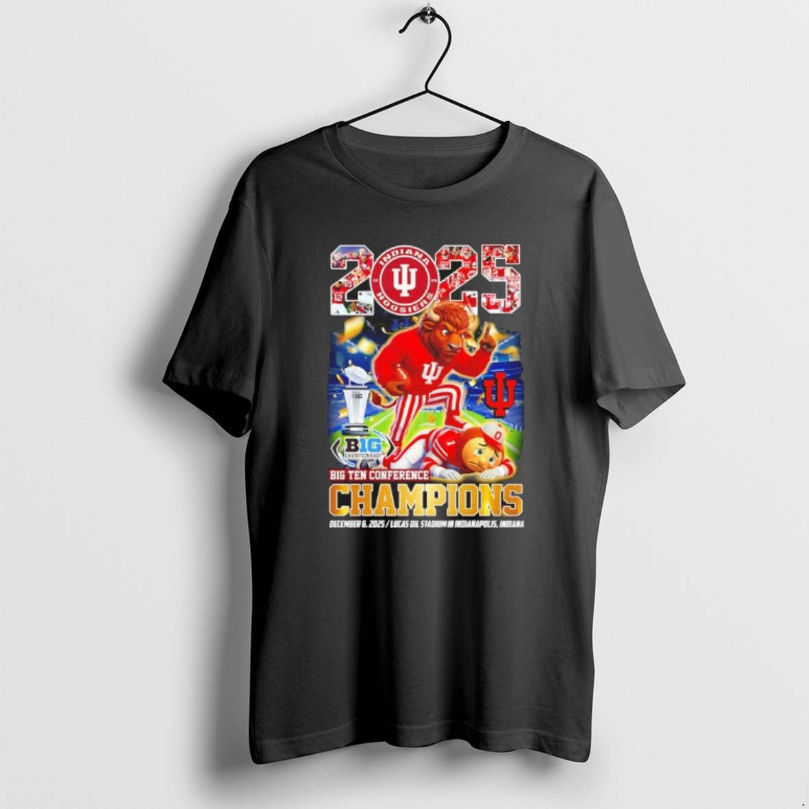 Official Indiana Beat Ohio State Win 2025 Big Ten Conference Champions Mascot
