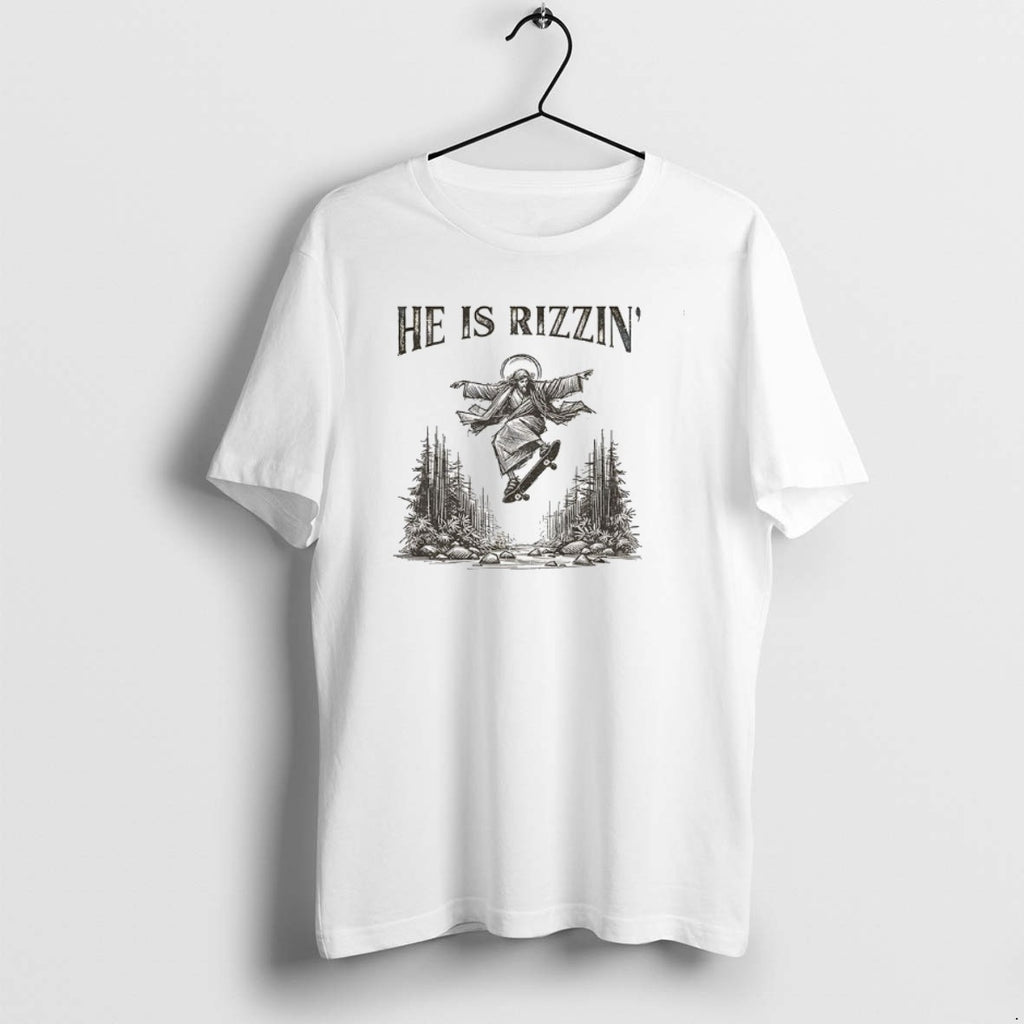 Official Jesus Skateboarding He Is Rizzin Vintage