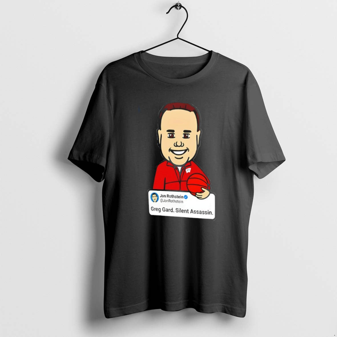 Official Jon Rothstein Cartoon Basketball Greg Gard Silent Assassin