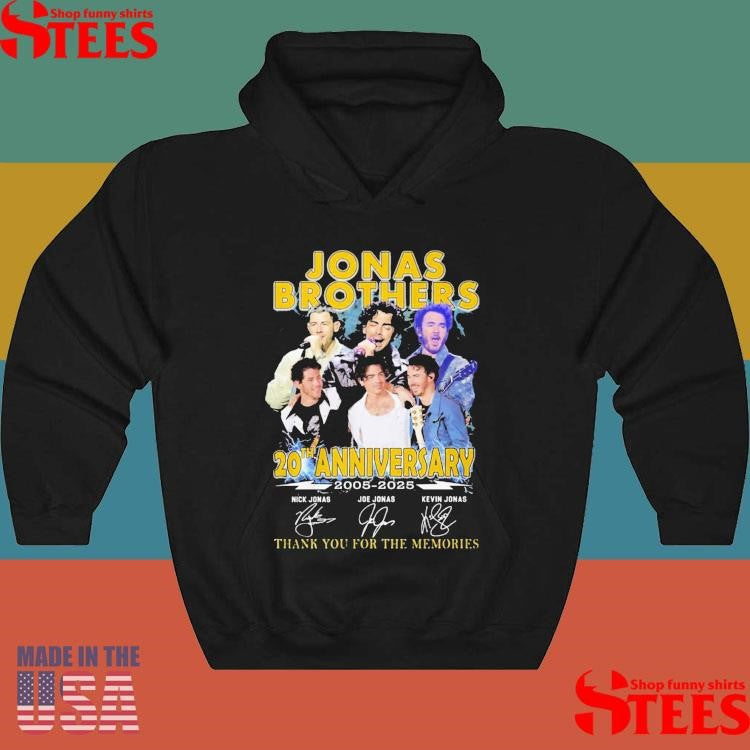 Jonas Brothers 20th Anniversary 2005-2025 T-shirts