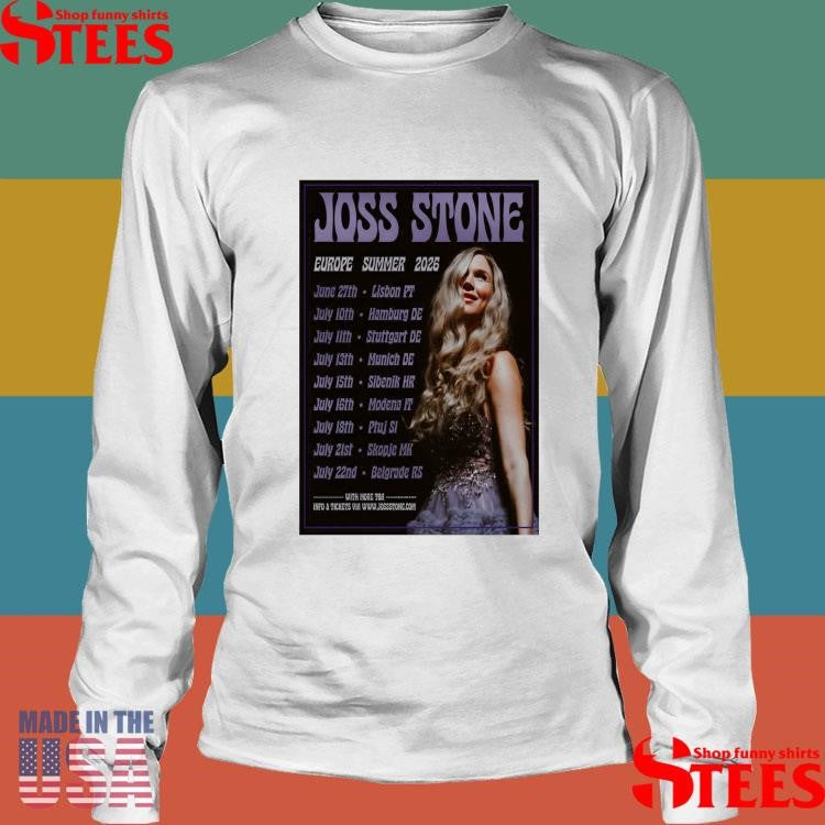 Joss Stone Europe Summer 2026 Tour T-shirt