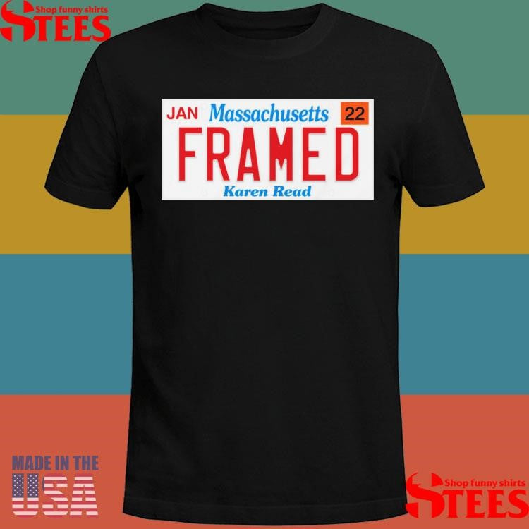 Karen Read Framed License Plate by Microdots Shirts