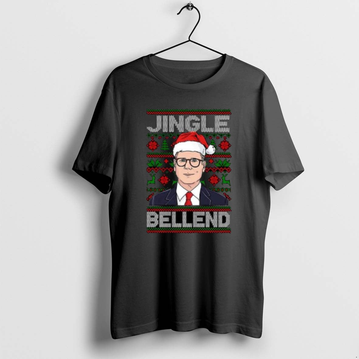Official Keir Starmer Jingle Bellend Ugly Christmas Circle Black