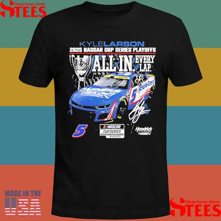 Kyle Larson Checkered Flag Sports 2025 Nascar Cup Series Playoffs T-shirts