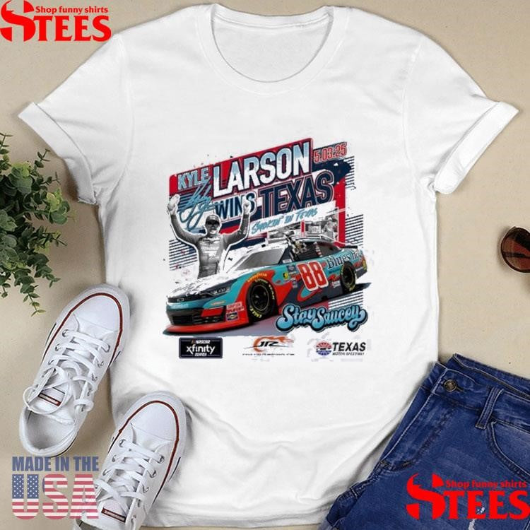 Kyle Larson Checkered Flag Sports 2025 Xfinity Series Andy’s Frozen Custard 300 Race Winner Shirts