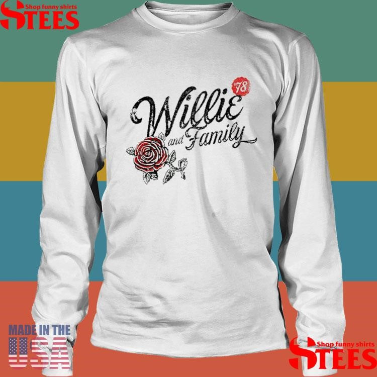 Ladies Willie & Family ’78 Roses T-shirt