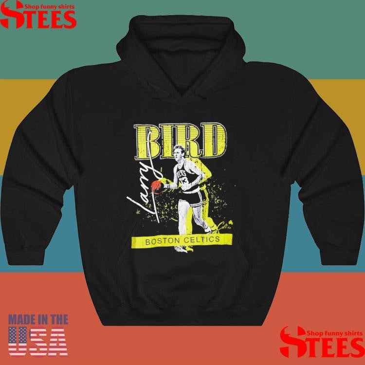 Larry Bird Black Boston Celtics Neon Pop Player Shirts