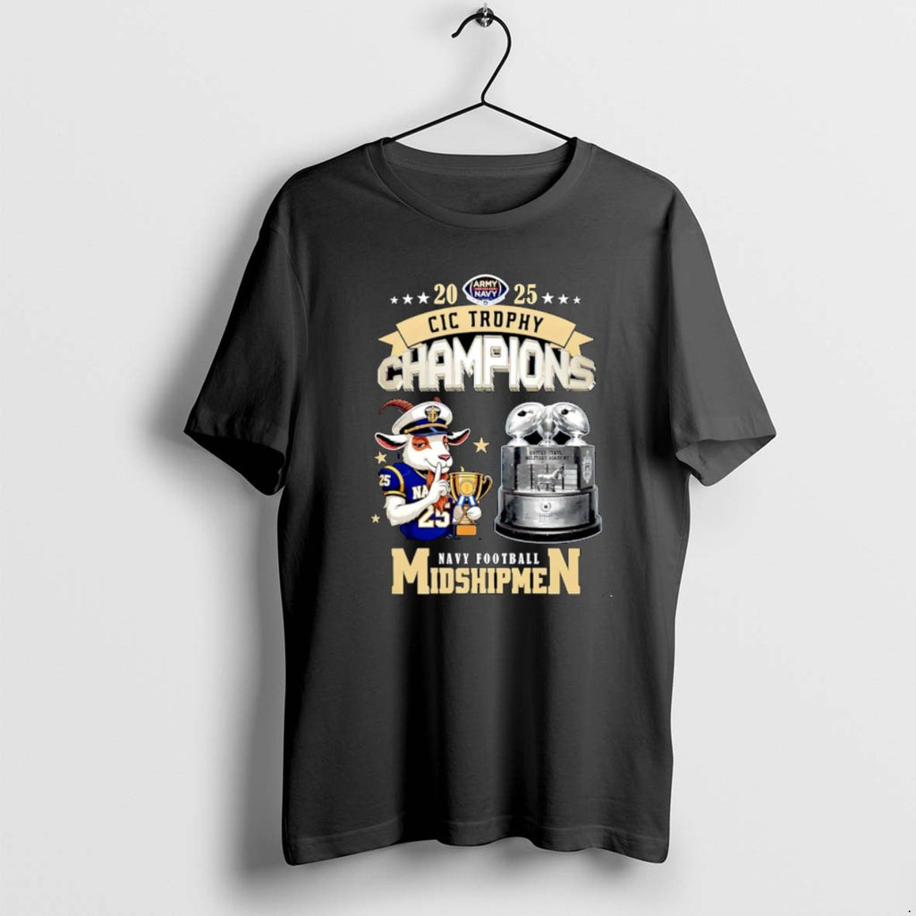 Official Navy Midshipmen Football 2025 Cic Trophy Champions Mascot Christmas