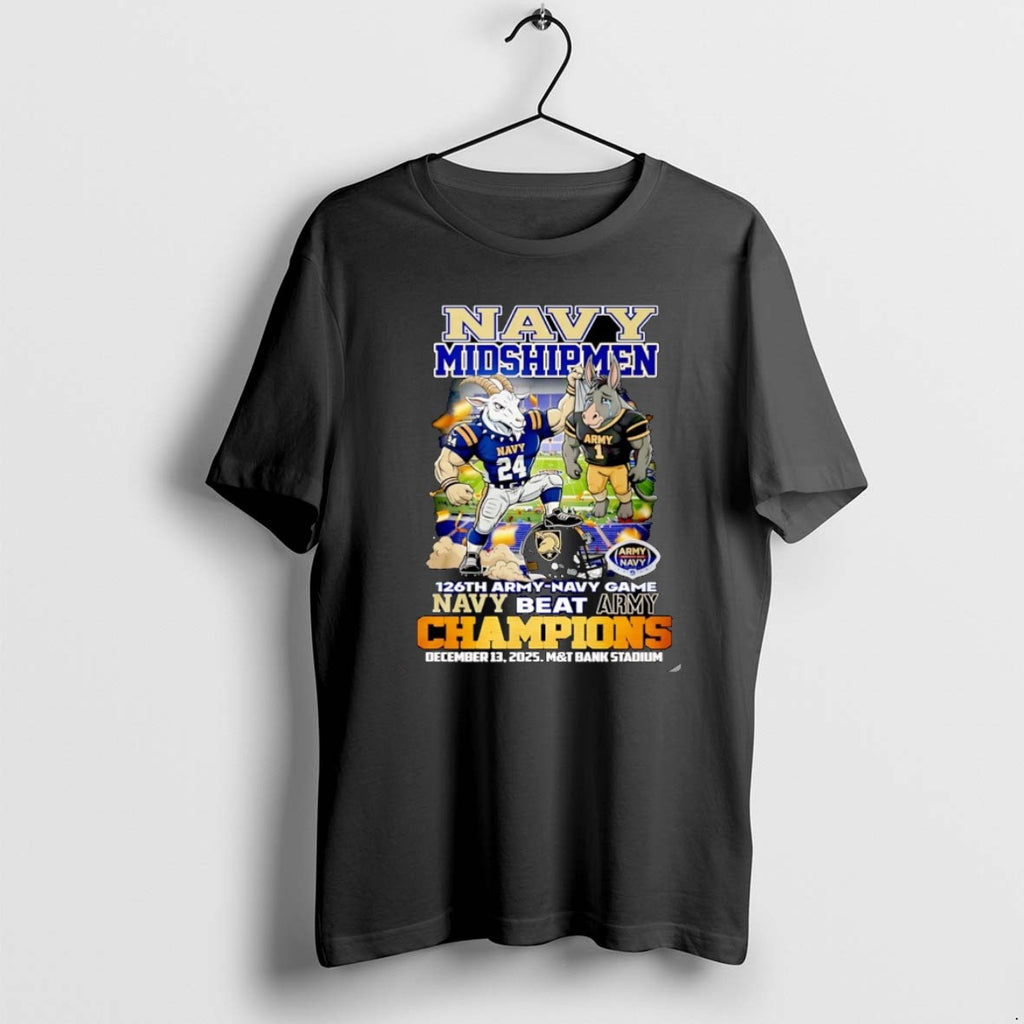 Official Navy Midshipmen Beat Army 2025 126th Amry Navy Game Champions Mascot Christmas