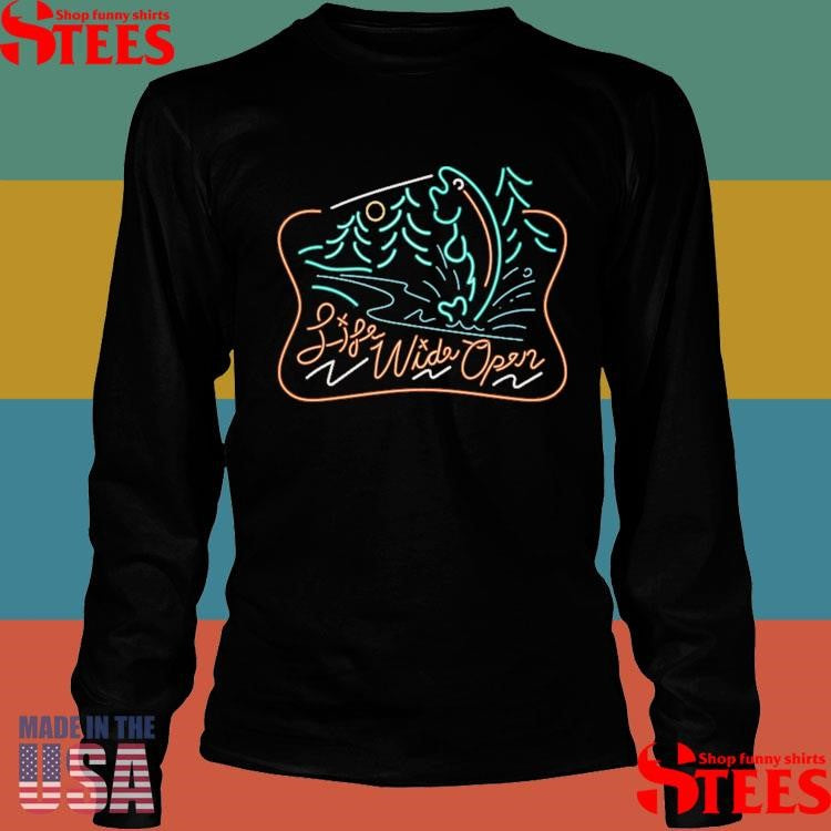 Neon Fishing Life Wide Open Shirts