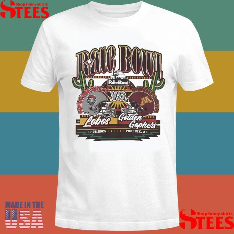 New Mexico Vs Minnesota Matchup 2025 Rate Bowl T-shirt