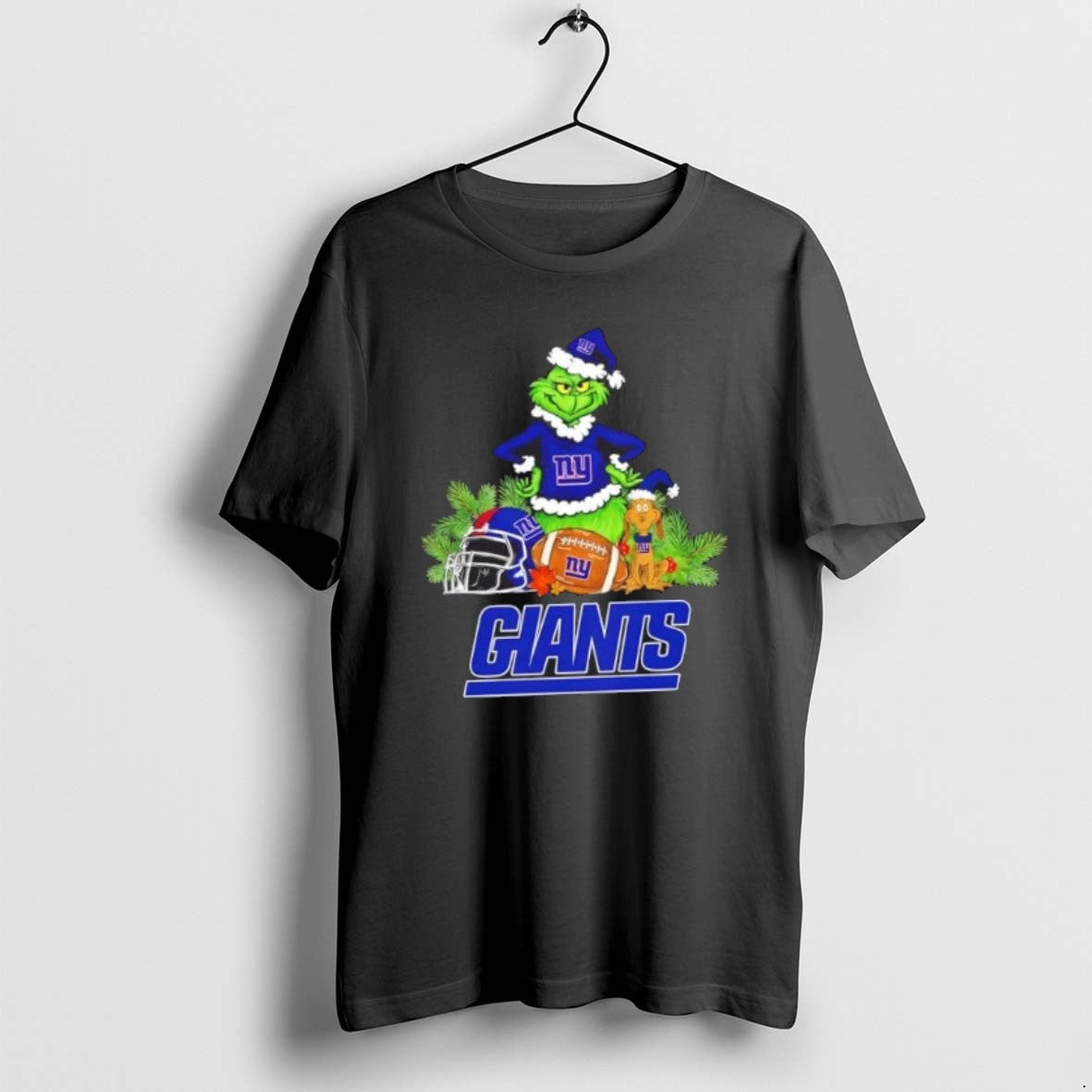 Official New York Giants Football X Grinch And Max Dog Merry Christmas