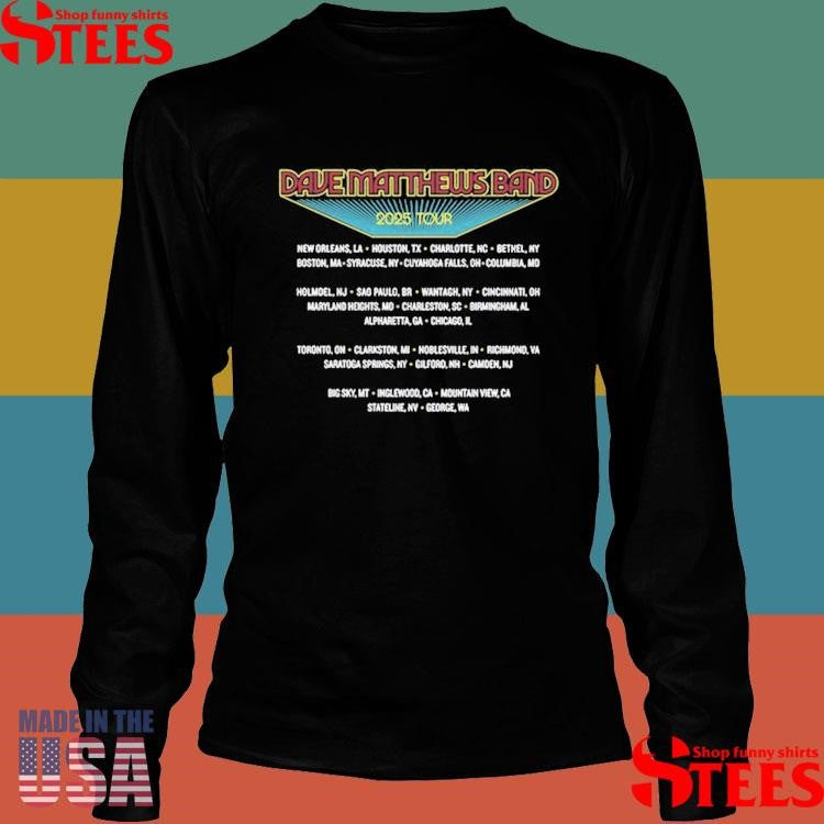 Official Dave Matthews Band 2025 Tour Shirtss