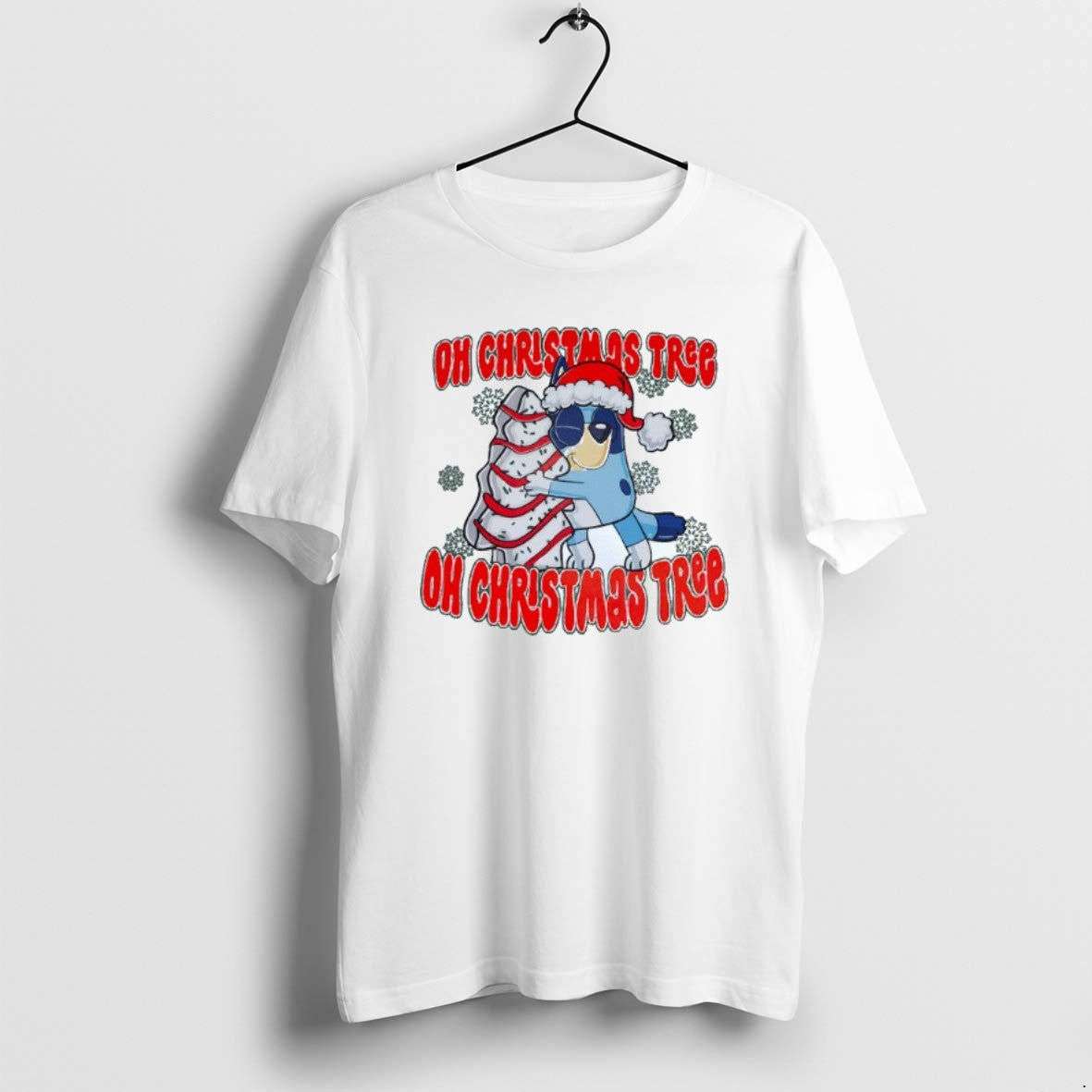 Official Oh Christmas Tree Oh Christmas Tree Bluey Mens White