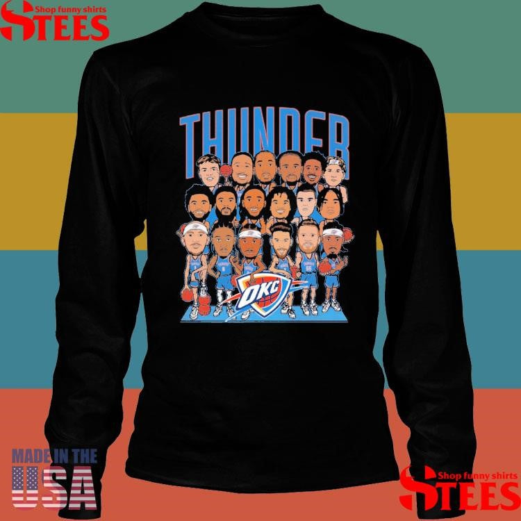 Okc Thunder 2024-25 Roster Caricature Shirts