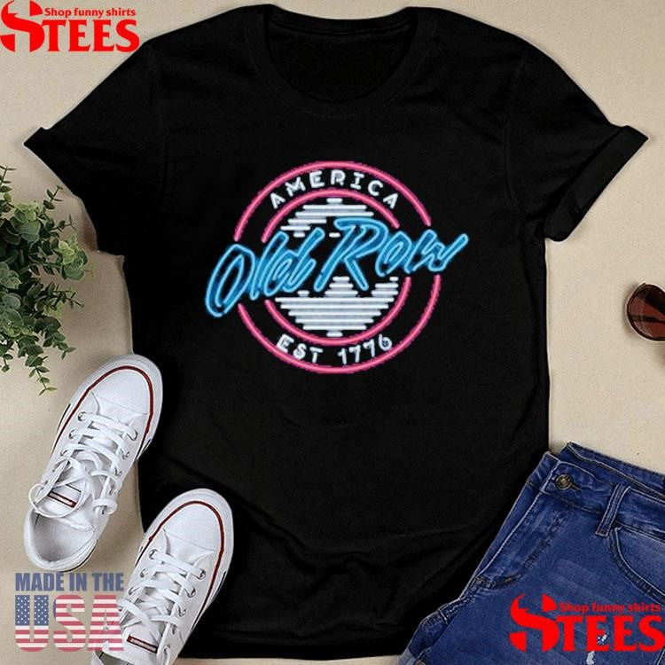 Old Row Usa Neon Circle Logo T-shirt