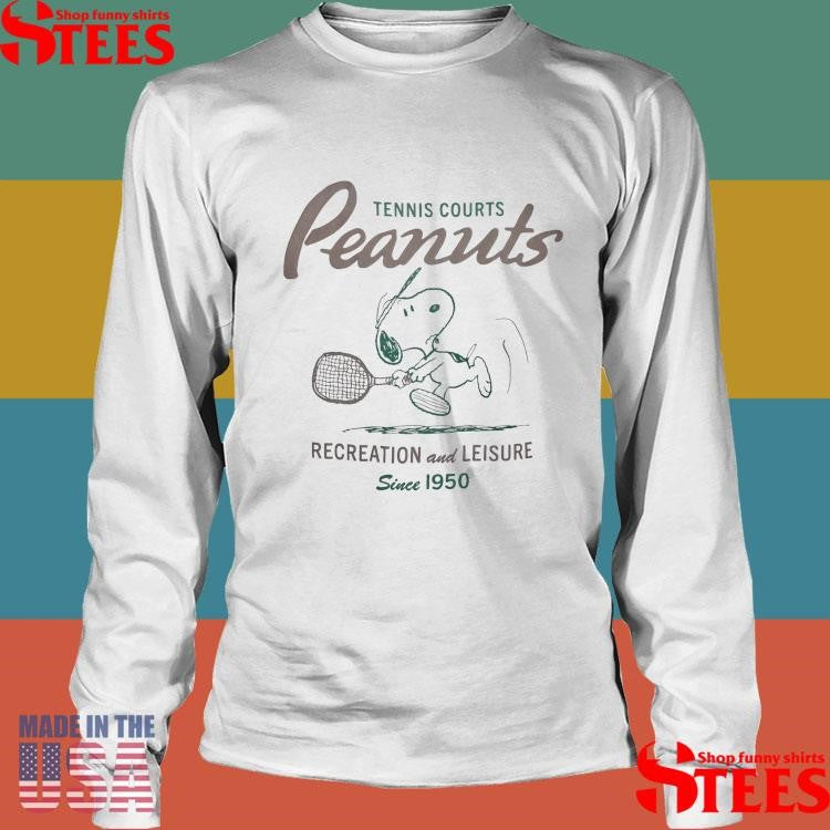 Peanuts Tennis Courts Recreation And Leisure Since 1950 Shirts