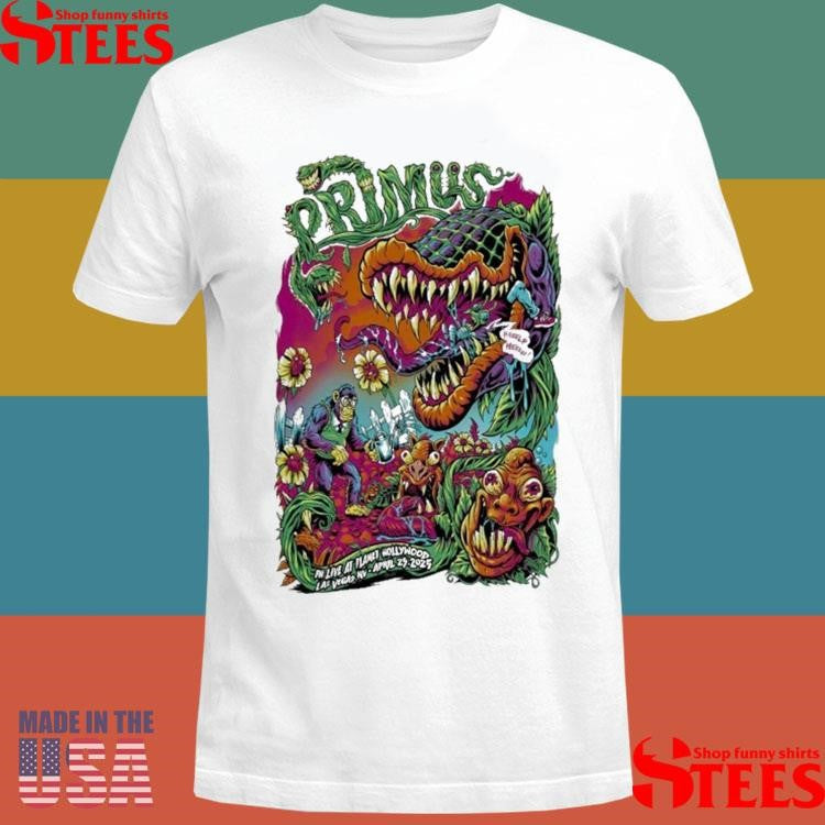 Primus Ph Live At Planet Hollywood Las Vegas, Nv Apr 25 2025 Tour Shirts