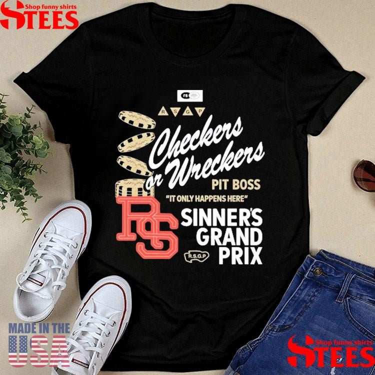 Raceservice Checkers Or Wreckers Distressed T-shirts