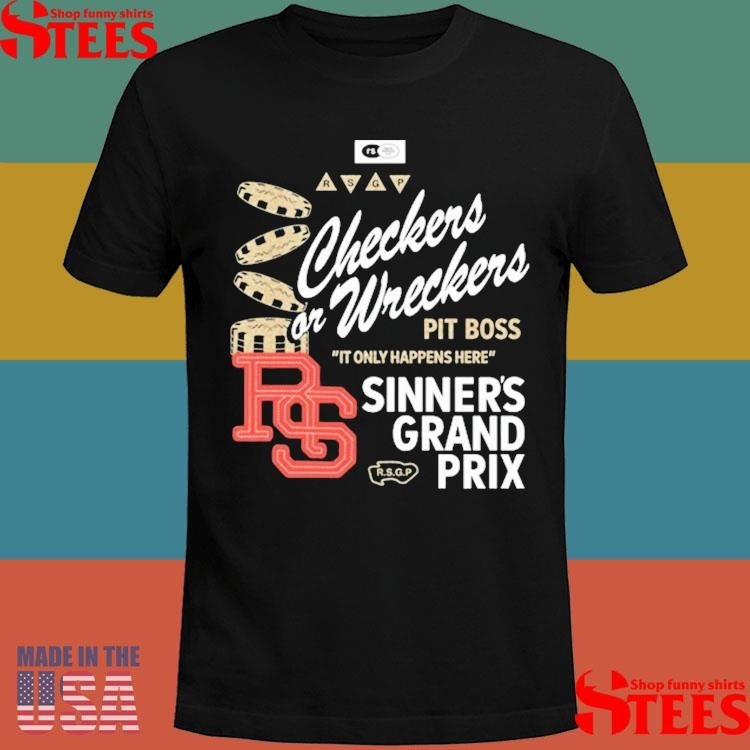 Raceservice Checkers Or Wreckers Distressed T-shirts