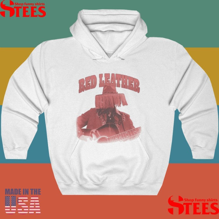 Red Leather Hat Guitar Shirts