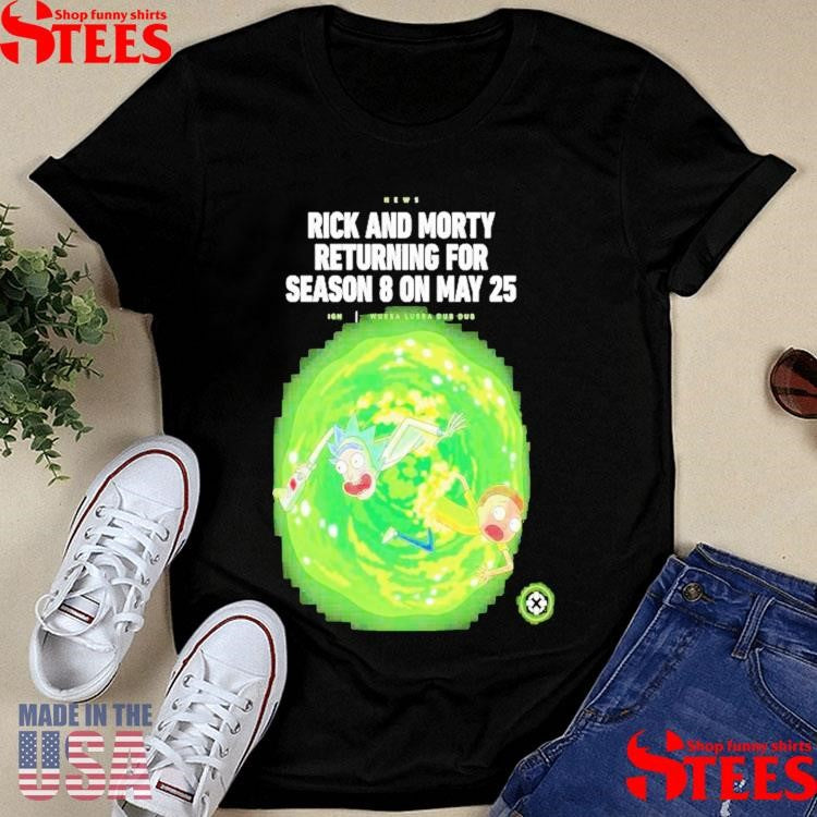 Rich And Morty Season 8 Return On May 25th 2025 Shirts