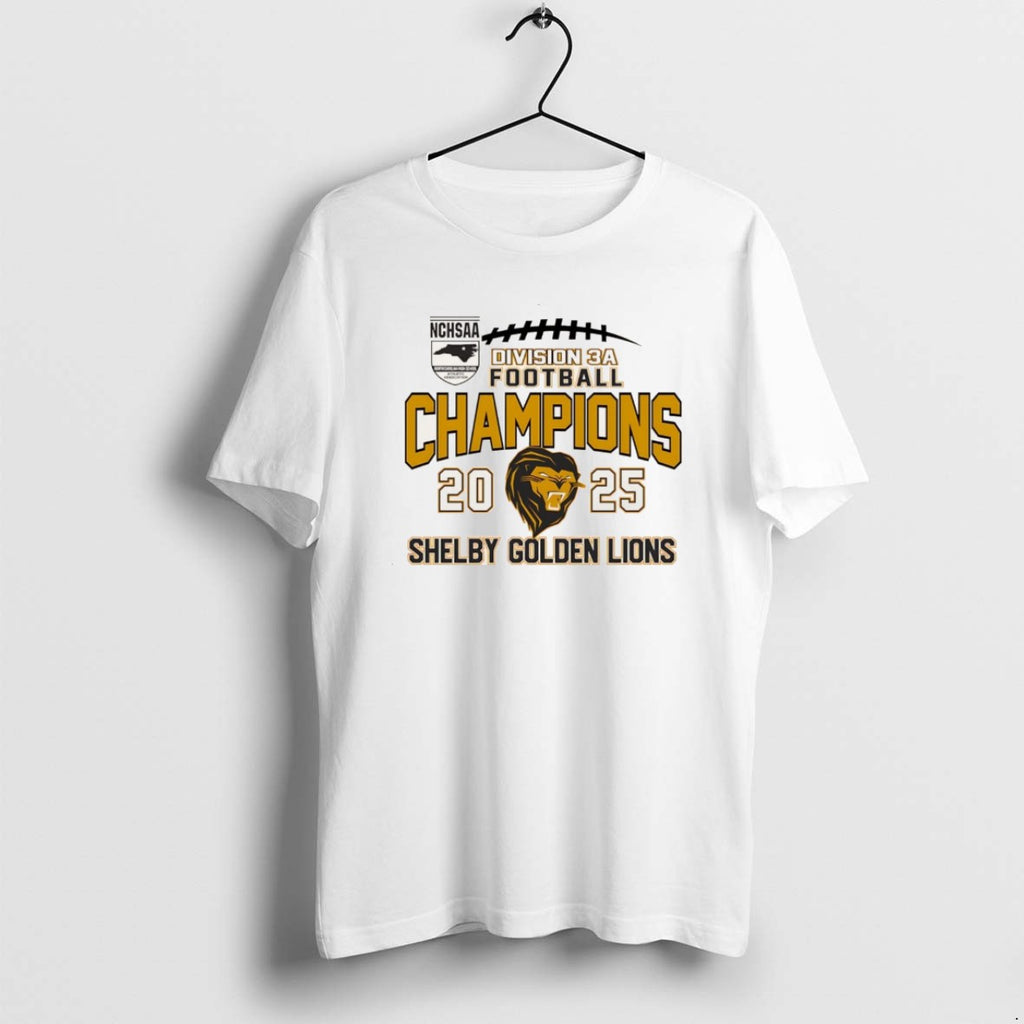 Official Shelby Golden Lions 2025 Nchsaa Division 3a Football Champions Christmas