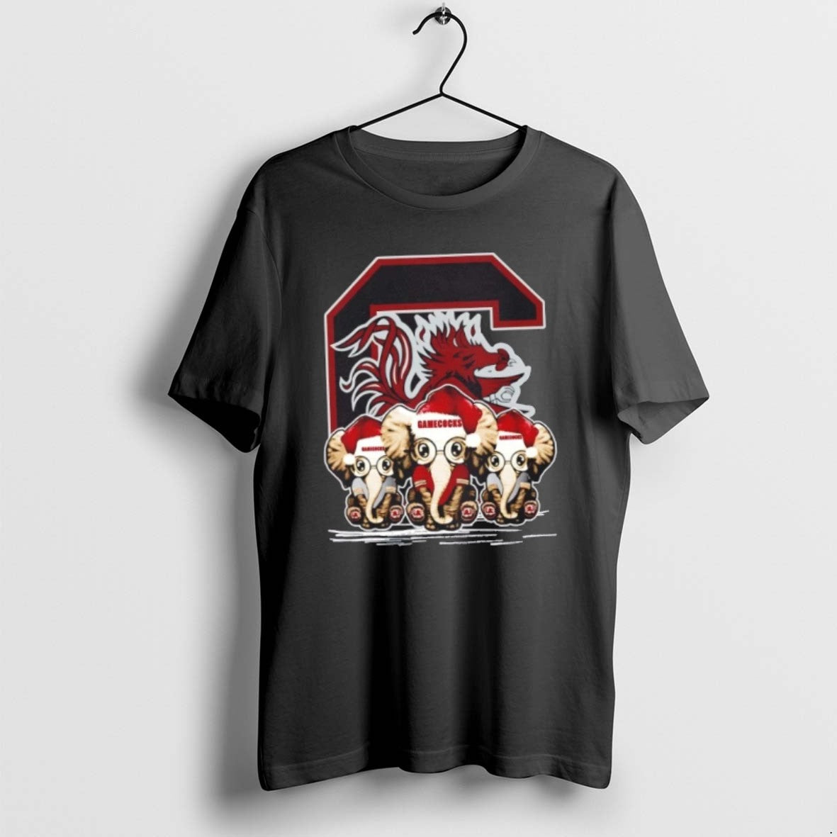 Official South Carolina Gamecocks X Elephants Santa Hat Merry Christmas