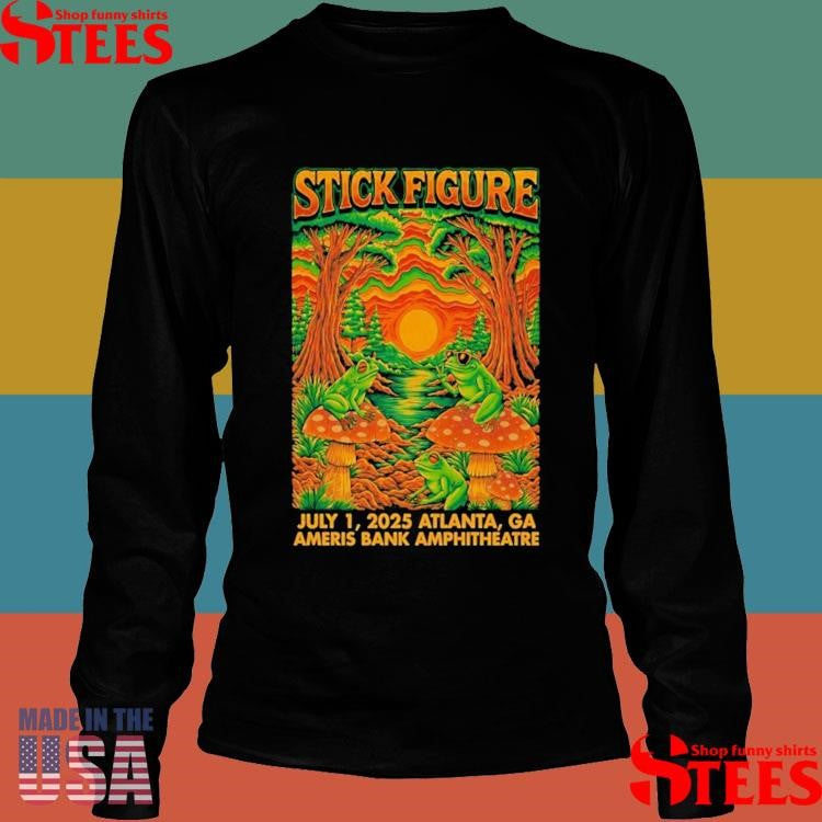 Stick Figure Jul 1 2025 Ameris Bank Amphitheatre In Alpharetta Ga Frog T-shirt