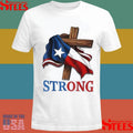 Strong Texas Flag Cross Christian Texas Pride 2025 T-shirt