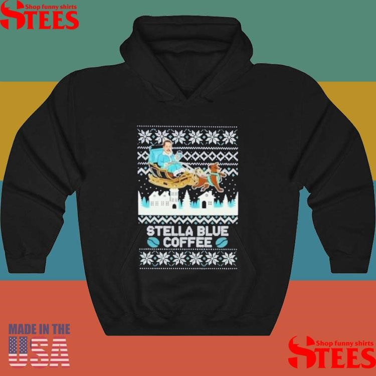 Stuart Feiner Stella Blue Coffee Christmas Ugly T-shirt