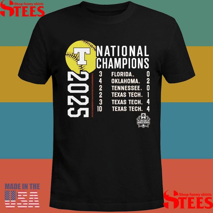 Texas Longhorns 2025 Ncaa Softball Women’s College World Series Champions Schedule T-shirt