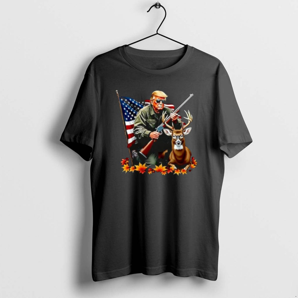 Official Trump Hunting Deer American Flag