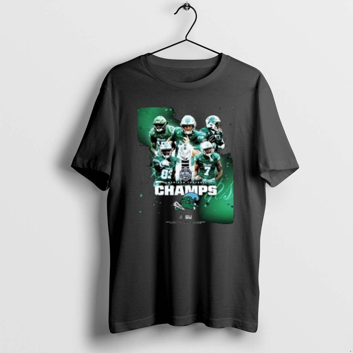 Official Tulane Football Champions 2025 American Football Championship Circle Black