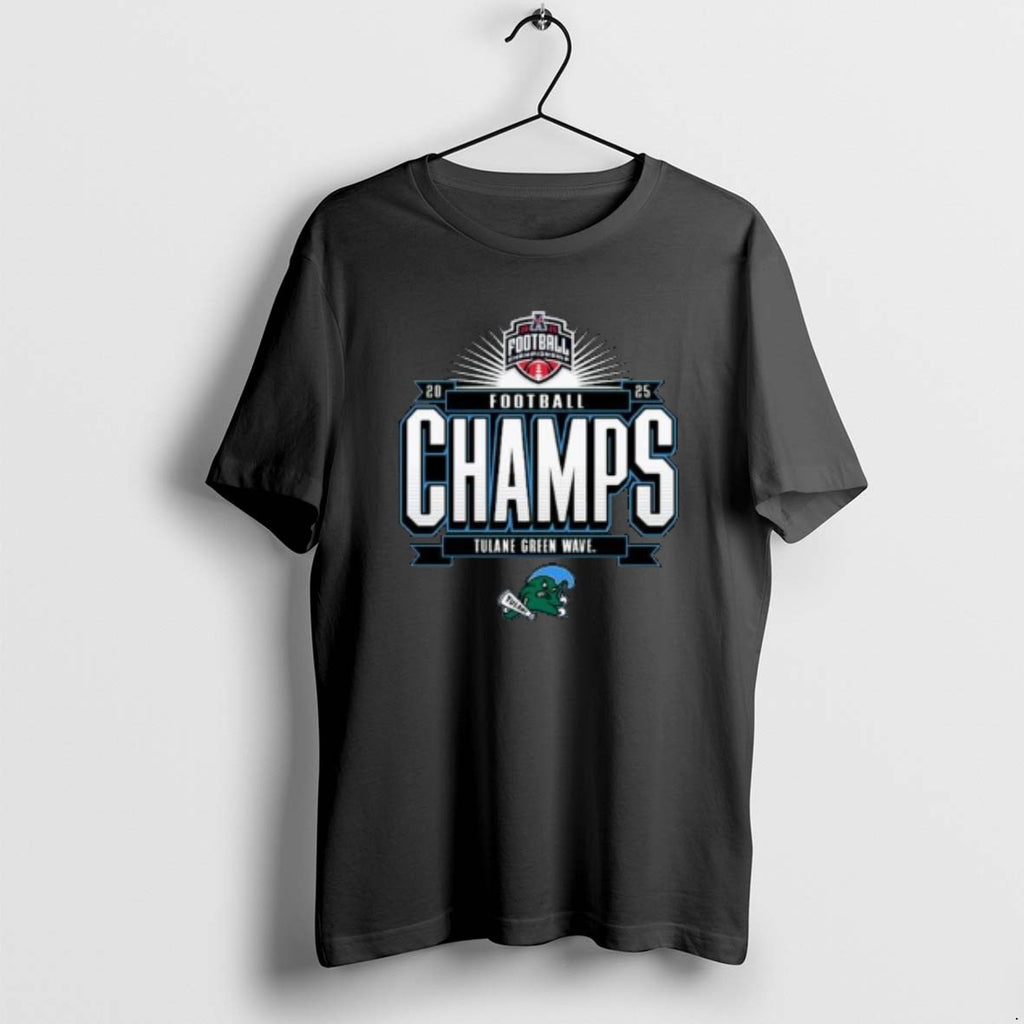Official Tulane Green Wave 2025 The American Football Champions Locker Room Circle Black