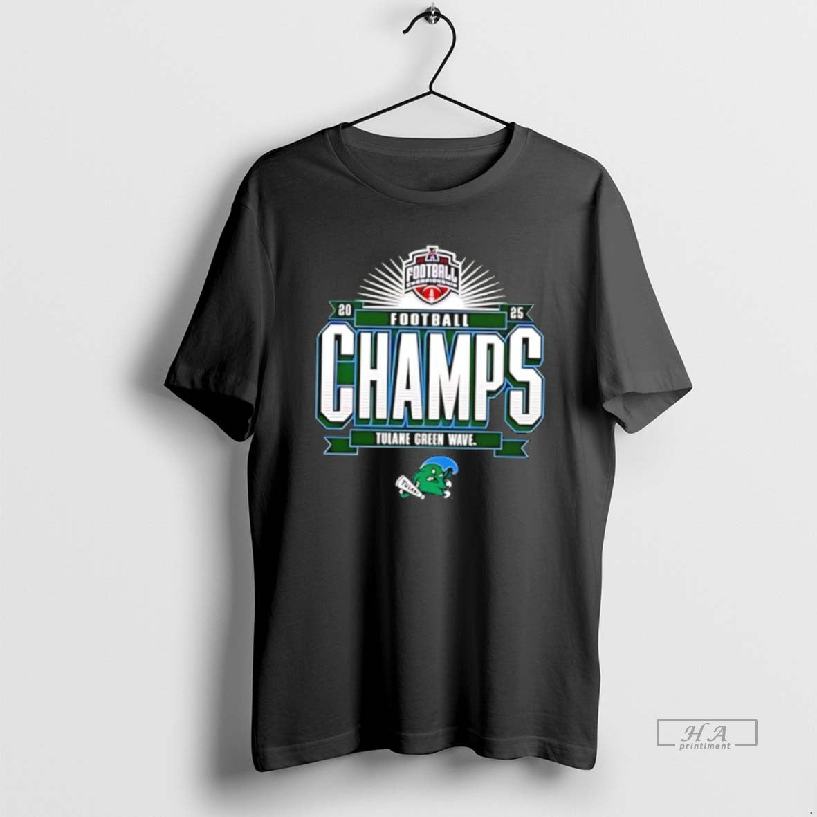 Official Tulane Green Wave Green 2025 American Athletic Conference Football Champions
