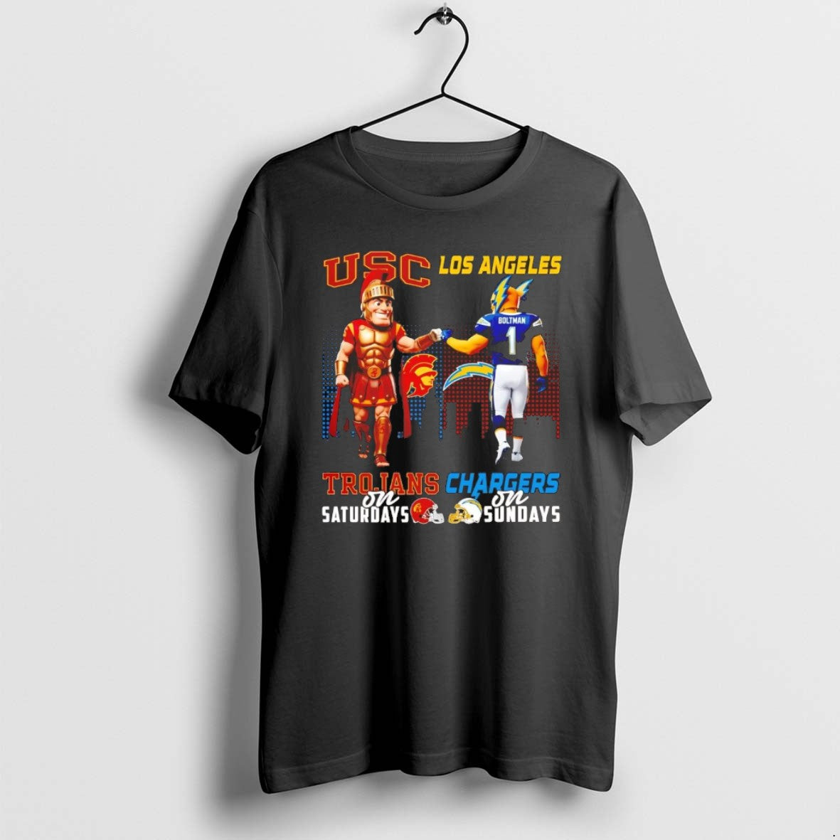 Official Usc Trojans On Saturdays Los Angeles Chargers On Sundays Mascot Chriast