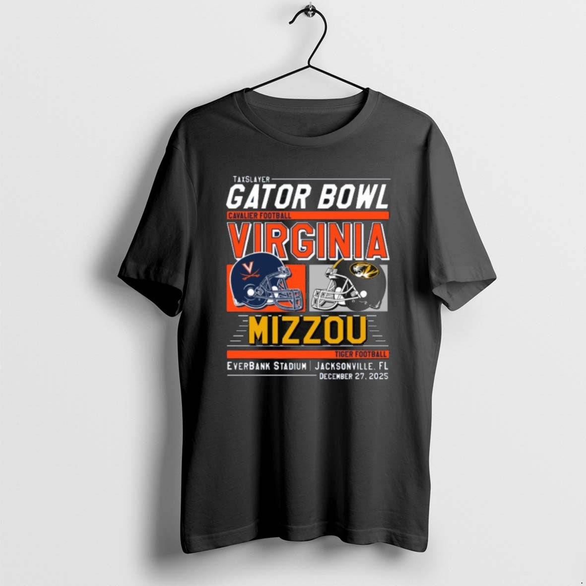 Official Virginia Cavaliers Vs Missouri Tigers 2025 Gator Bowl Helmet