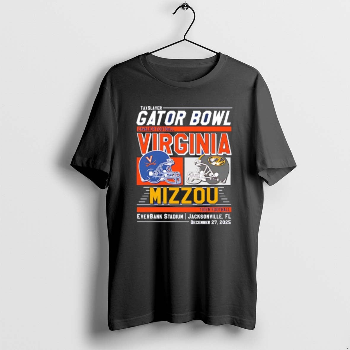 Official Virginia Vs Missouri Tigers 2025 Gator Bowl Helmets