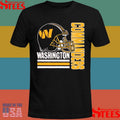Washington Commanders Helmet Stripe Tri-blend T-shirt