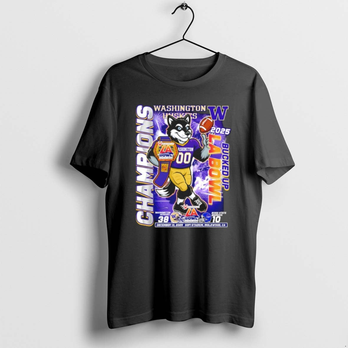 Official Washington Huskies Bucked Up La Bowl Champions Mascot 2025