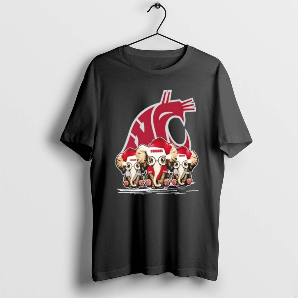 Official Washington State Cougars X Elephants Santa Hat Merry Christmas