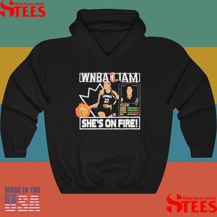 Wnba Jam She’s On Fire Las Vegas Aces Basketball A’ja Wilson 2025 T-shirt