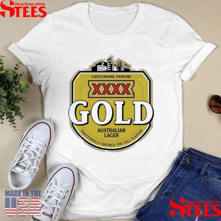 Xxxx Beer Gold Australian Lager Castlemaine Perkins Traditionally Brewed For Full Flavour Logo Shirts