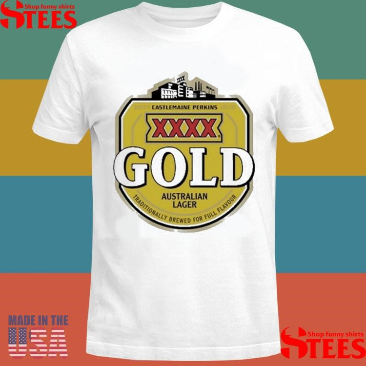 Xxxx Beer Gold Australian Lager Castlemaine Perkins Traditionally Brewed For Full Flavour Logo Shirts